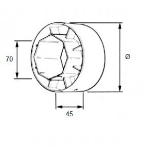 Pierścień zwiększający średnicę rury SW70 do 130 mm